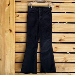 High Rise Black Flare Jeans (size 10)